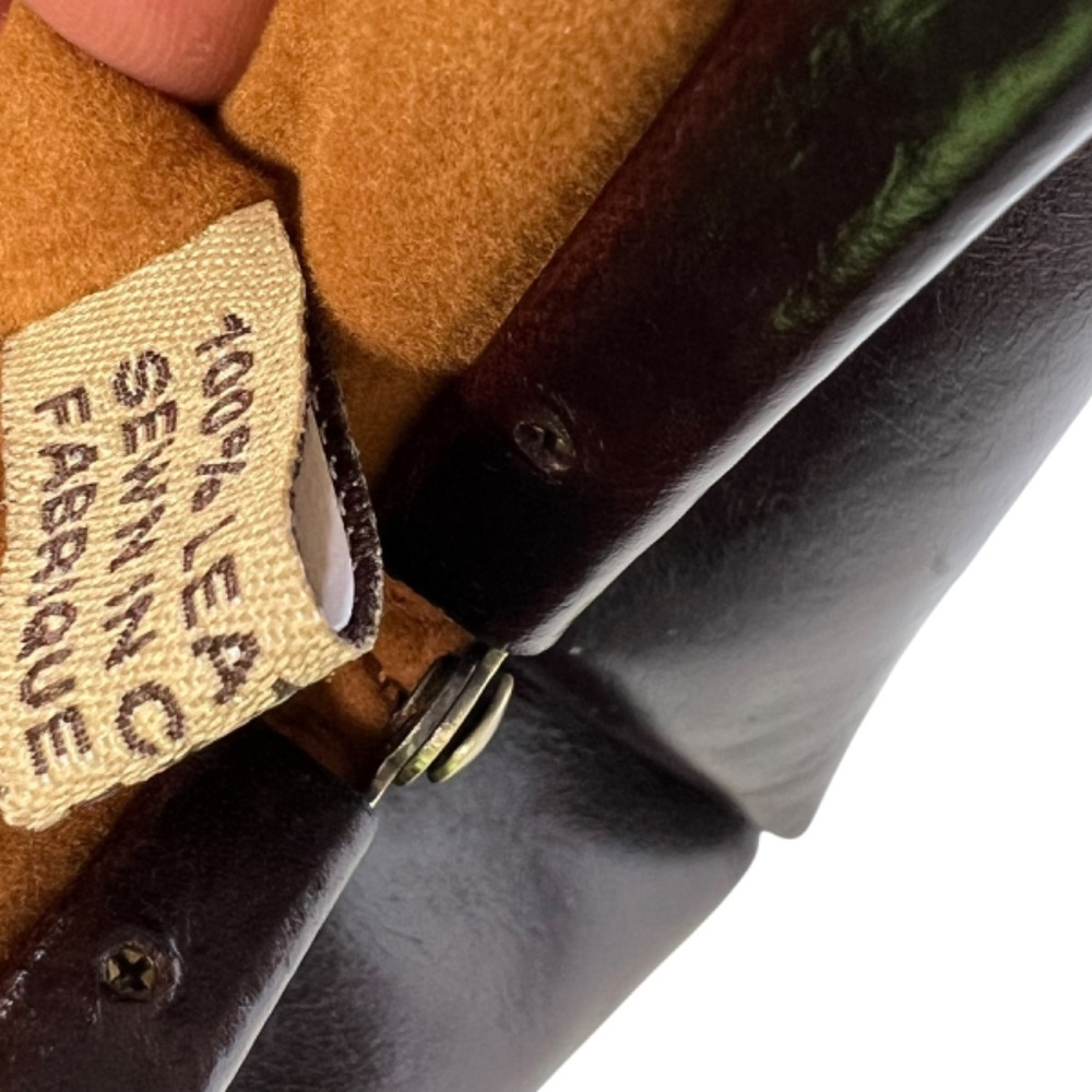 Patricia Nash Ealing Frame Leather Bag in Chocolate Color - Picture 15 of 16